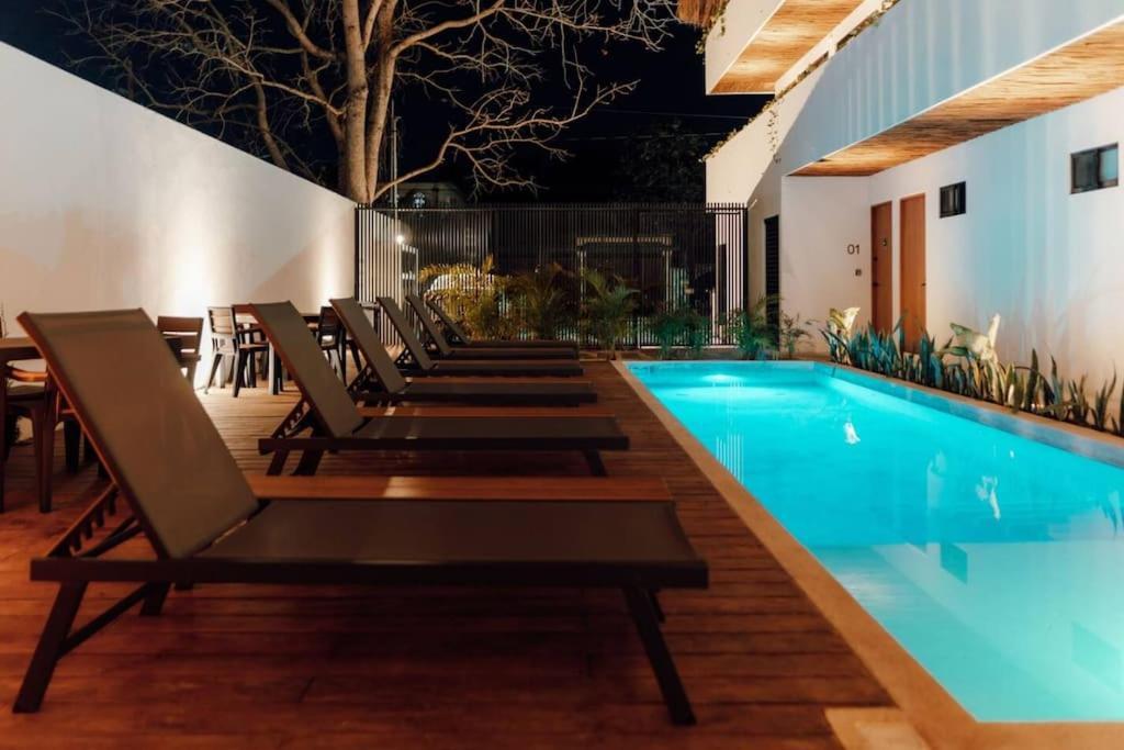 Cozy Apartment With Pool In Bacalar Center Екстер'єр фото